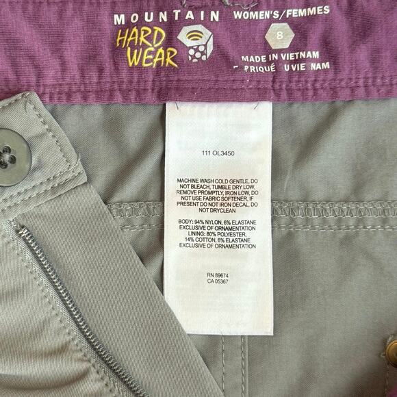 Mountain Hardwear Women's Athletic Skirt 8 Grey Stretch Outdoor Hiking - Picture 4 of 9